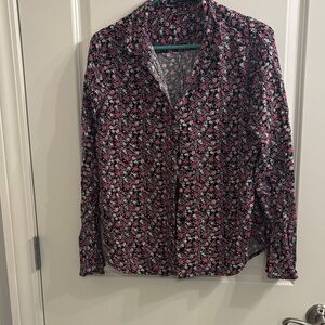 Velvet Heart Black and Pink Floral Top